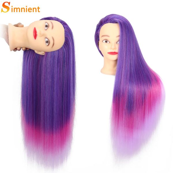 70cm100% Fibre synthétique Coiffure coiffure de poupée mannequin pour coiffures de pratique professionnelle Brading Dummy Doll Gift