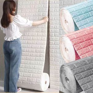 70cmx3/5/10m 3D -stickers bakstenen patroon muren behang diy waterdicht voor woonkamer slaapkamer keuken achtergrond muur decoratie