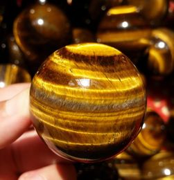 Bola de cristal de cuarzo Natural, ojo de tigre, 70g, piedra preciosa, esfera de cuarzo, bola curativa de reiki para decoración del hogar, 7010780