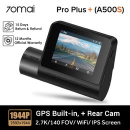 70mai Dash Cam Pro Plus + A500S GPS intégré pour ADAS, wifi voiture DVR 1944P, moniteur de stationnement, 140 FOV, vision nocturne, avant arrière
