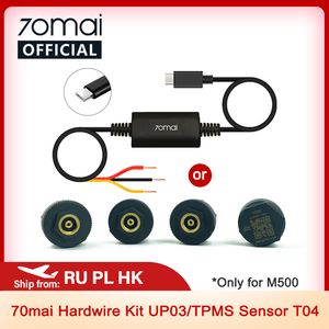 70mai Hardwire Kit UP03 uniquement pour 70mai M500 70mai système de surveillance de la pression des pneus de voiture capteur TPMS externe T04 avertissement de pression des pneus