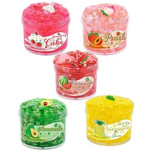 70 ml Fruit Slime Toyy Toy coloré coloré Soft Fluffy Fluffy Cloud Clay Antistration Antistress Discompression Gift for Kids 231221