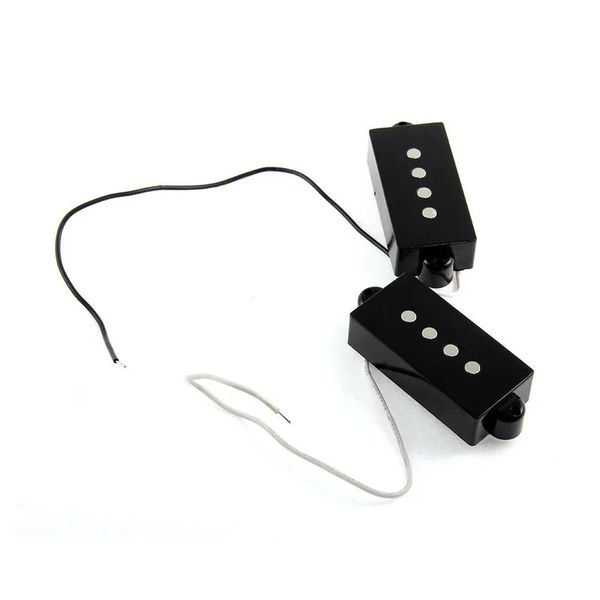 Accessoires de guitare 70 mm 2pcs 4 chaîne pick-up noire noire pour la pick-up de basse de remplacement de basse PiSpour 70 mm