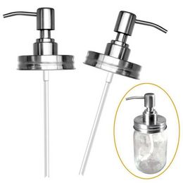 70 mm Mason Jar roestvrijstalen zeep en lotion vervangende pomplotion dispenser deksels voor badkamer keukenlotion dispenser polish geen potten f0702