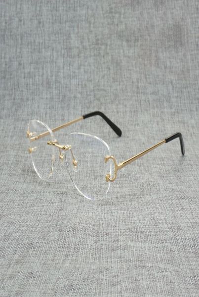 70off le doigt aléatoire carré en verre transparent homme ovale C verres de fil métals optiques Cadre des lunettes surdimensionnées pour la lecture OCULOS3890336