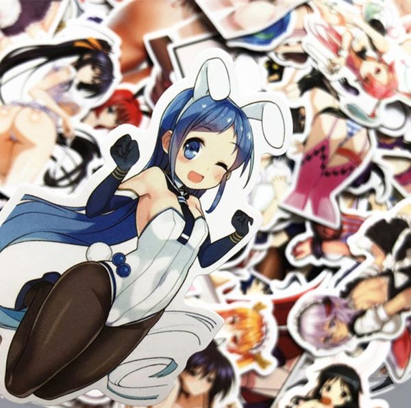 70pcs Bunny Hentai Meisje Pinup Anime Decal Stickers Koffer ordinateur portable Vrachtwagen WaterDichte Auto Autocollant D4SS9076291