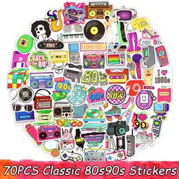 70PCS Klassieke 80s90s Stickers Retro Nostalgie Sticker voor Laptop Skateboard Motor Bike Auto Koelkast Gitaar Waterdicht Decals