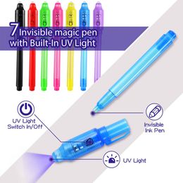 70pcs Invisible Encre stylo avec stylo UV Light Light Invisible Disaring Ink Pen For Secret Message for Kids Christmas