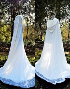 Capes de mariage 70s Mabillement blanc Ivory Ivory Hooded Medieval Wrap Bolero Jacket ACCESSOIRES BRIDAL PERGE PLUS PLUS SIZE72092218056536