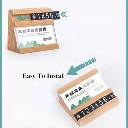 70x57mm houten mini -tabel menu houder display prijs label tickethouder tags acryl bordhouder