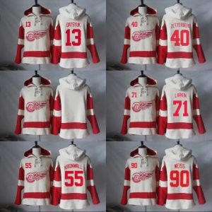 71 Dylan Larkin Custom Hommes Femmes Jeunes Detroit''Red''Wings''Hoodies 40 Henrik Zetterberg 13 Pavel Datsyuk 55 Niklas Kronwall 90 Stephen Weiss Sweats à capuche