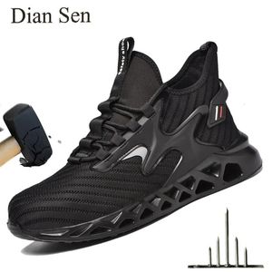 716 Veiligheid teen voor schoenen Men Dians Steel slijtvaste lichtgewicht sneakers lekkaste onverwoestbare dames werklaarzen 231018 901