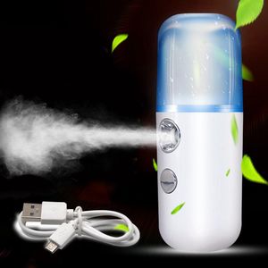 718B Style anglais 5 couleurs USB rechargeable 30ml Nano Dist Sprayer Mini Humide Humide Steamer Steamer Vapeur Steamers Humidificateur Mist-Spray 0.5a Taille 3.9 * 3.9 * 14.5cm