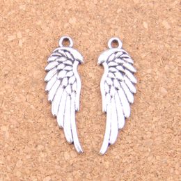 71 stks Antiek Zilver Brons Geplateerd Dubbelzijdig engel Wings Charms Hanger DIY Ketting Armband Bangle Findings 33 * 12mm