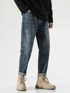 71v4 Pantalons en jean pour hommes Pantalons de travail coniques pour hommes Pantalons de cowboy droits avec poches Vêtements d'automne de haute qualité Lâche Classique Doux Xs