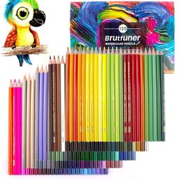 72/120/180 Crayons de couleurs Crayons d'aquarelle, crayons de dessin d'art de couleur numérotés solubles, uniques pour la coloration, le mélange 201214