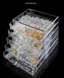 72 120 Grids Bijoux Nails Art Decoration Rangement Boîte de rangement Gems Gems Glitter Storage Affichage de la collection de bijoux D6013105