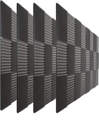 Paquete de 72 cuñas de espuma acústica insonorizadas cine en casa estudio de grabación tratamiento acústico esponjas de absorción de sonido paneles de pared 15164302