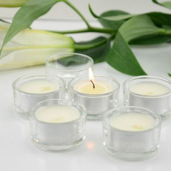 72 Pièces Bougeoirs en Verre Transparent Votives Porte-Bougies à Thé Pièce Maîtresse de Fête de Mariage Plaine Simple Bougie Ronde Photophore251g