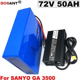 72 V 50AH Recarregável 72 Célula de Bateria de Lítio Para Sanyo Originais 18650 V 5000 W Bicicleta Elétrica da Bateria + 5A Carregador de FR