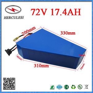 72 Volt 3000W Triangle Battery 72V 17.4AH Lithium Ion 20S6P NCR18650PF Battery Pack For Electric Bicycle Battery