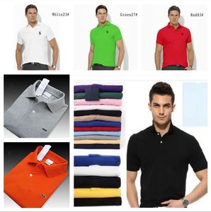 T-shirts hommes T-shirt de luxe chaud T-shirt petit cheval crocodile broderie vêtements hommes tissu lettre poney polo t-shirt col t-shirt décontracté t-shirt tops