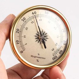 72mm Hygrometer Thermometer Verstelbare Kalibratie Aluminium Paneel Pointer Klimmen Huisdier Sigaar Hydraterende Doos