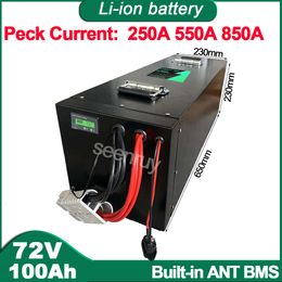 72V 100Ah Li Ion Met Lader Ingebouwde 220A 340A BMS Lithium Polymeer Batterij Voor Fiets Driewieler Scooter motorfiets