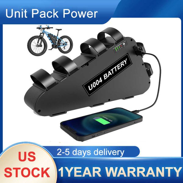 72V 19.2AH Triangle électrique Ebike 36V 52V 60V Batterie Ebike 21700 pour 2000W 1500W Bafang Motor Duty-Free Cadeer Charger