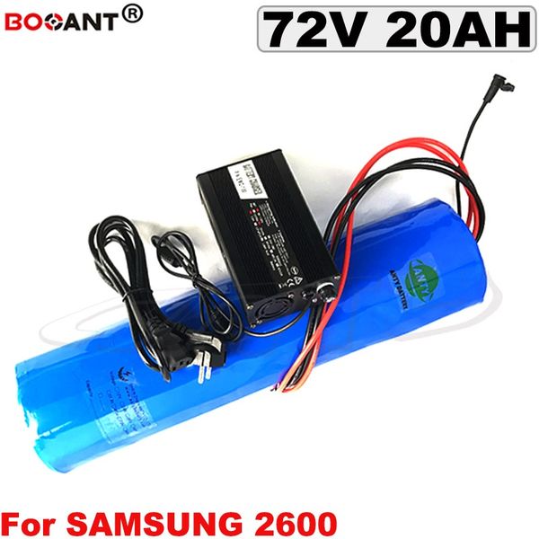 Batterie de vélo électrique 72 V 20Ah 1500 W pour Samsung 18650 batterie au Lithium Rechargeable e-bike 72 V + 5A chargeur livraison gratuite