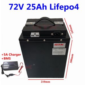 Batterie 72V 25Ah lifepo4 pas batterie au Lithium 20Ah pour 1500W 2000W ebike scooter chariot de golf moto + chargeur 5A