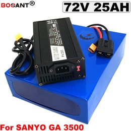 Batterie au Lithium 72V 25AH pour batterie de vélo électrique d'origine Sanyo 18650 72V pour moteur Bafang BBS 2000W 3000W + chargeur 5A