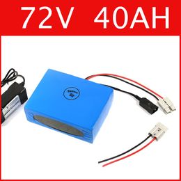 Batterie au lithium 72V 40AH batterie de vélo électrique super puissante batterie au lithium-ion 84V + chargeur + BMS, droits de douane gratuits