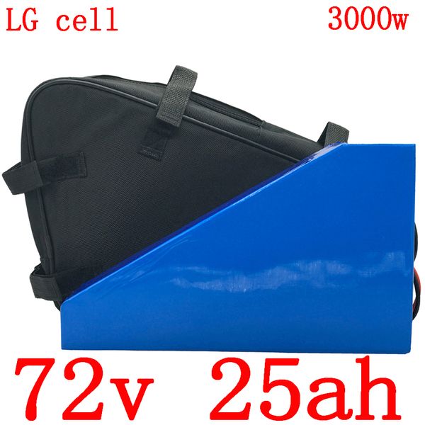 Batterie de Scooter électrique 72V 25AH 20AH 17AH 14AH 13AH Lithium Ebike Pack utiliser la cellule LG pour moteur 1000W 2000W 3000W