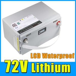 Batterie au Lithium-ion pour moto et Scooter, 72V, avec écran LCD, étanche