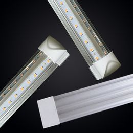 LED-buizen 72W 8ft 2,4 m koelere deur geïntegreerd T8 LED-buis Licht 4ft 5ft 6ft V-vormige 270 hoek LED fluorescerende buis Ligs 85-265V