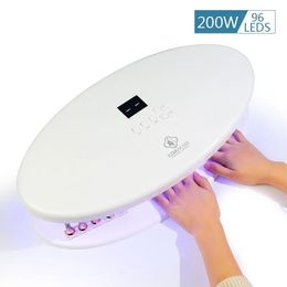 72W Sèche-ongles Machine 96 LED UV Manucure LAMPE À LED Grand Volume Usage Domestique Salon pour Sécher Gel Vernis À Ongles 240229