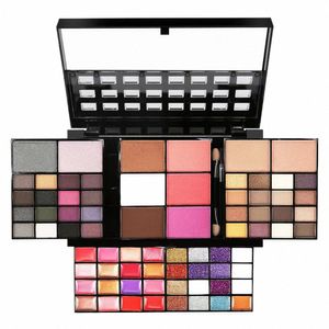 74 Color Eyeshadow Lip Gloss Combinati Combinati Set de maquillaje Pearlescent Matte Shadow Tray Ccealer FL Lipstick Cosmetic Box C4BW#