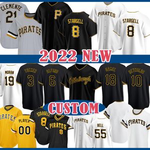 Maillot de baseball personnalisé 8 Willie Stargell Pittsburgh Roberto Clemente Anthony Alford Cole Tucker Roberto Pérez Ben Gamel Michael Chavis Greg Allen Hayes Jared Oliva