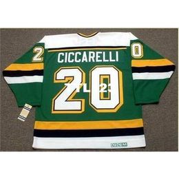 740 # 20 DINO CICCARELLI Minnesota North Stars 1988 CCM Vintage Hockey Jersey ou personnalisé n'importe quel nom ou numéro rétro Jersey