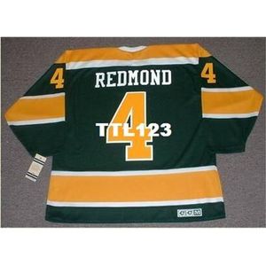 740 # 4 Dick Redmond California Golden Seals 1972 CCM Vintage Home Hockey Jersey of Custom Elke naam of nummer Retro Jersey