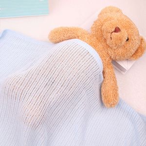 75 * 100 cm coton pur bébé swaddle swaddle super doux trou d'été couverture de climatisation des enfants