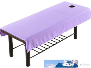 75*190 cm draps de salon cosmétique SPA massage traitement draps de couverture de table de lit avec feuille de trou