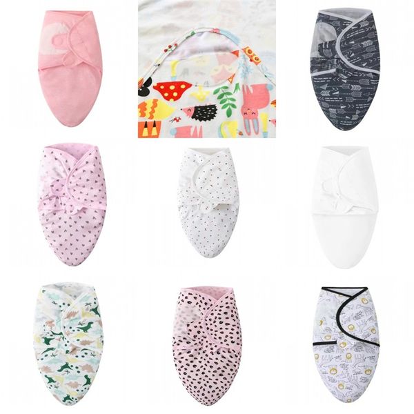 75 60cm Sacs de couchage Nouveau-né Bébé Cocoon Swaddle Wrap Enveloppe 100% Coton 0-6 Mois Enfants Couverture Swaddling Sleepsack 1028 E3