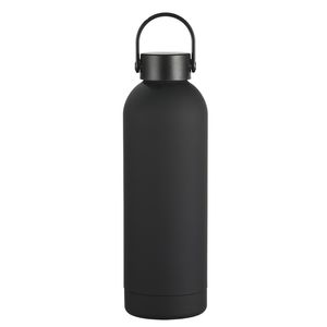 Botella de agua aislada de 750ml, frasco de doble pared con aislamiento al vacío de acero inoxidable, vaso de 25OZ con tapa con asa, rápido