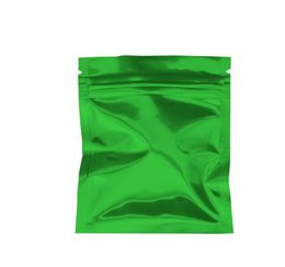 7510 cm groene glanzende mylarfolie verpakkingstas met ritssluiting en ritssluiting bovenaan aluminiumfolie zakjes zelfdichtende food grade opbergtas 100 stuksslot7108044