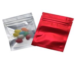 7510 cm rouge fermeture éclair clair avant Mylar thermoscellage sac d'emballage pochette de stockage des aliments feuille d'aluminium fermeture éclair pochette d'emballage 100PcsLot33323128054