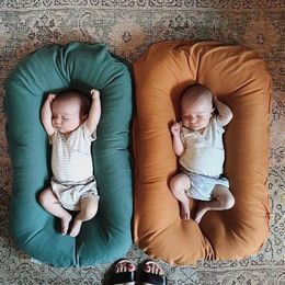 7545 cm Born Baby Lounger Draagbaar Nestbed Voor Meisjes Jongens Katoenen Wieg Peuter Kinderkamer Reiswieg Co Sleeper 230525 Drop Delivery Dhiul