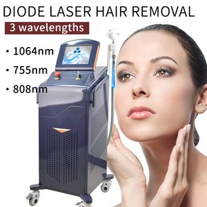 Machine professionnelle à Laser à Diode 755 808 1064nm, Laser Permanent 808nm, équipement d'épilation, rajeunissement de la peau