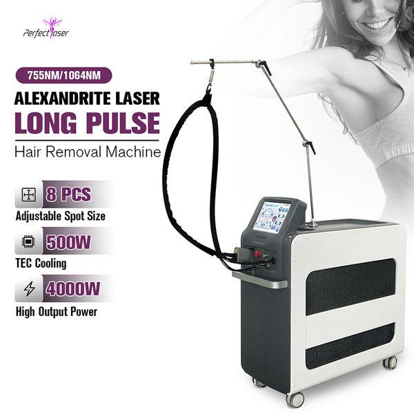 755nm 1064nm Laser Alexandrite Épilation de cheveux indolo